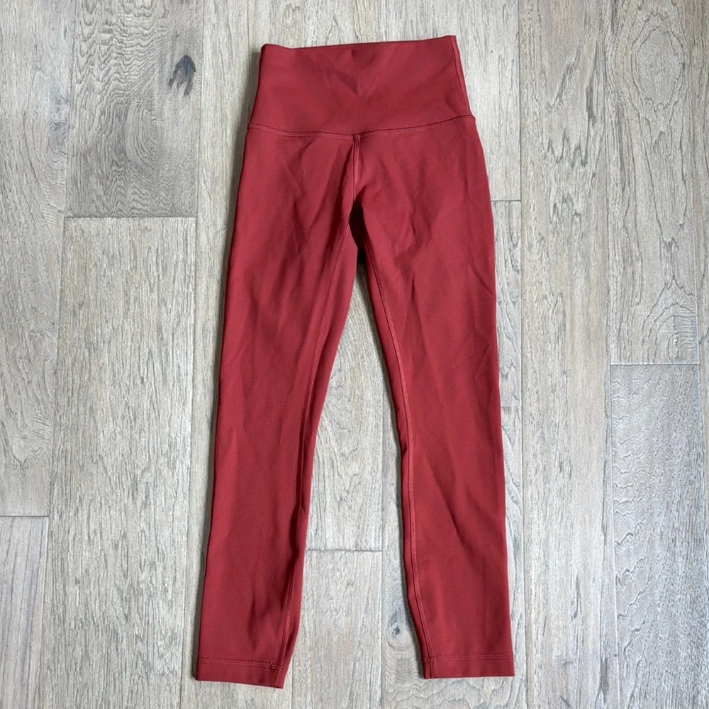 Lululemon Wunder Train High-Rise Crop 23" Terra Orange Size 2 - Picture 6 of 9